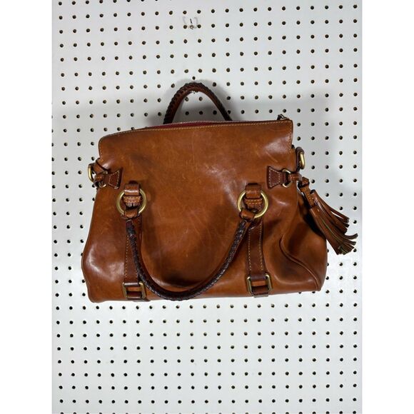 Dooney & Bourke Leather Handbag Brown Florentine Vachetta Leather Satchel Bag mi - Picture 2 of 13